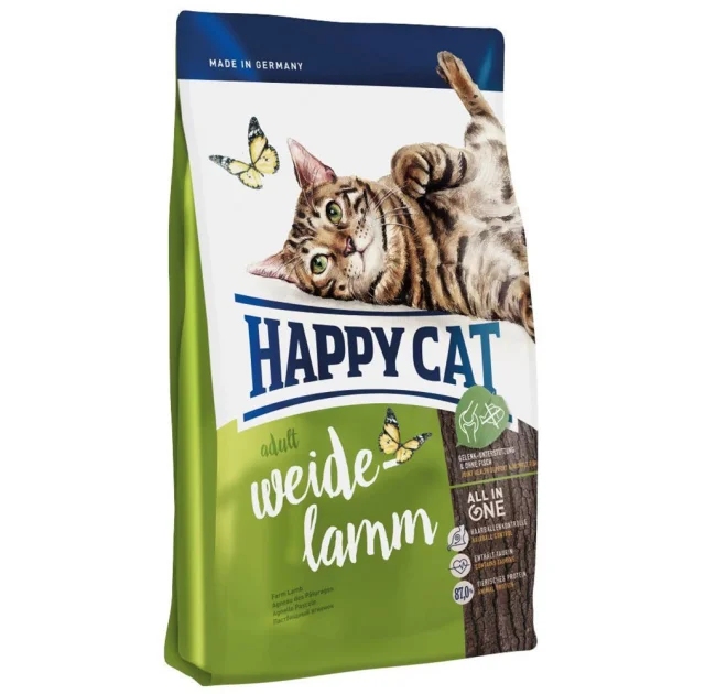 Сухий корм Happy Cat Supreme Adult Weide-Lamm для дорослих котів від 12 місяців, з ягням, 1.4 кг