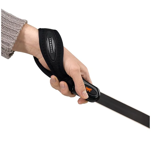 Эластичный поводок с эргономичной ручкой Ferplast Ergoflex G18/110 Black для собак, 18 мм, 110 см