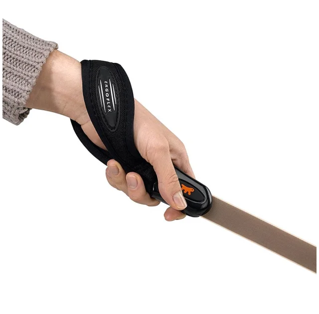 Эластичный поводок с эргономичной ручкой Ferplast Ergoflex G18/110 Grey для собак, 18 мм, 110 см