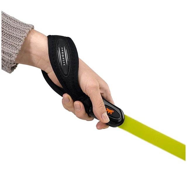 Эластичный поводок с эргономичной ручкой Ferplast Ergoflex G18/110 Green для собак, 18 мм, 110 см