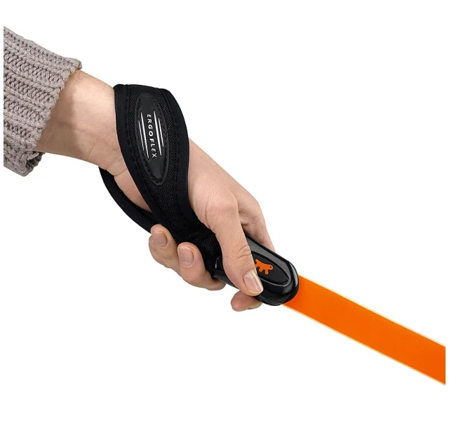 Эластичный поводок с эргономичной ручкой Ferplast Ergoflex GM25/55 Black для собак, 25 мм, 55 см