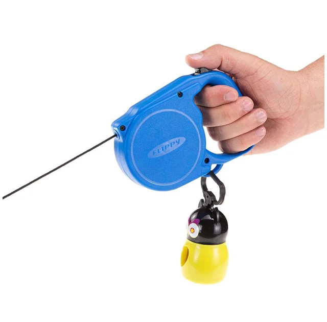 Автоматичний поводок-рулетка для собак до 25 кг Ferplast Flippy Regular Medium Blue, синій, 5 м