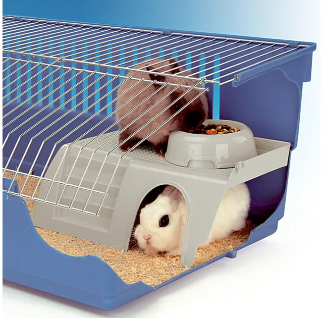 Пластиковий будиночок Ferplast Pub 3252 With Feeding Bowl для маленьких тварин зі сходами і мискою