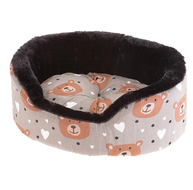 Лежанка Ferplast Dandy Mini Cush Teddy-fox для кошек и собак, 34×28×12.5 cм