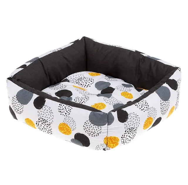 Лежанка Ferplast Coccolo Mini Dots Pink-Grey для кошек и собак, 36×36×12 cм