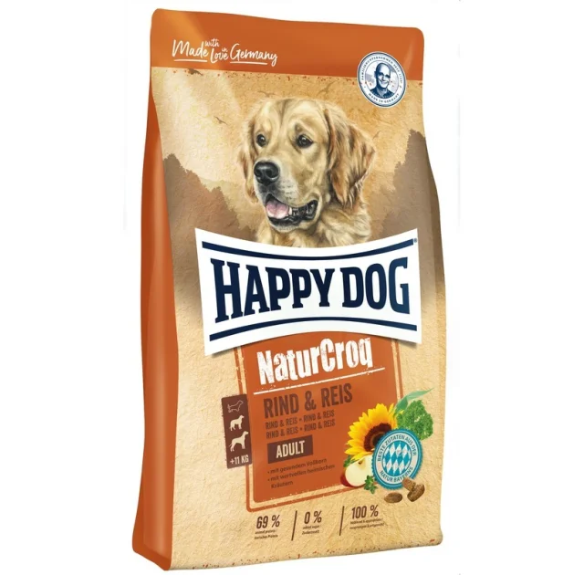 Сухий корм Happy Dog Adult NaturCroq Rind & Reis для дорослих собак, з яловичиною і рисом, 15 кг