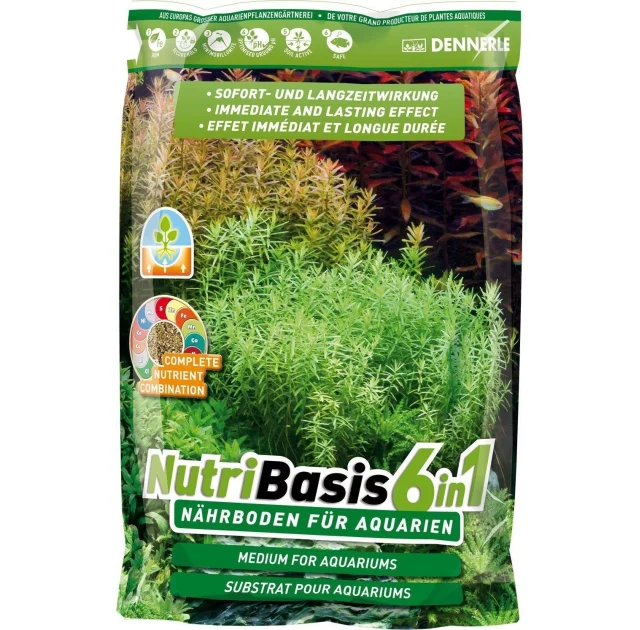 Ґрунтова підгодівля Dennerle Nutri Basis 6 in 1 для акваріумних рослин, 9,6 кг