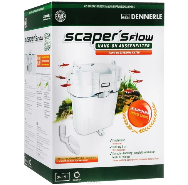 Зовнішній фільтр Dennerle Scaper's Flow для акваріумів від 30 до 120 л, з наповнювачами та аксесуарами