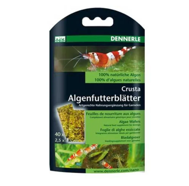 Корм з водоростей для креветок Dennerle Nano Algenfutterblatter, 40 шт