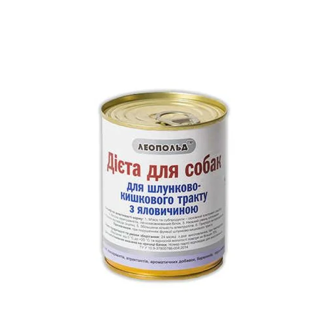 Консерва Леопольд для собак, диета для желудочно-кишечного тракта, 360 г