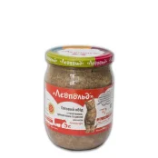 Консерва Леопольд деликатес для котов с телятиной и креветками, 500 г