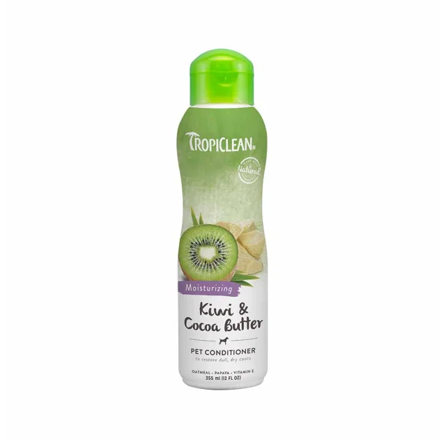 Кондиционер TropiClean Kiwi & Cocoa Butter для восстановления сухой шерсти для собак и кошек, 9,5 л