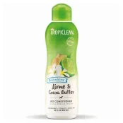 Кондиционер TropiClean Lime & Cocoa для увлажненной кожи и снижение линьки для собак и котов, 592 мл