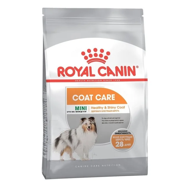 Сухой корм Royal Canin Mini Coat Care для собак мелких пород с тусклой и сухой шерстью, 1 кг