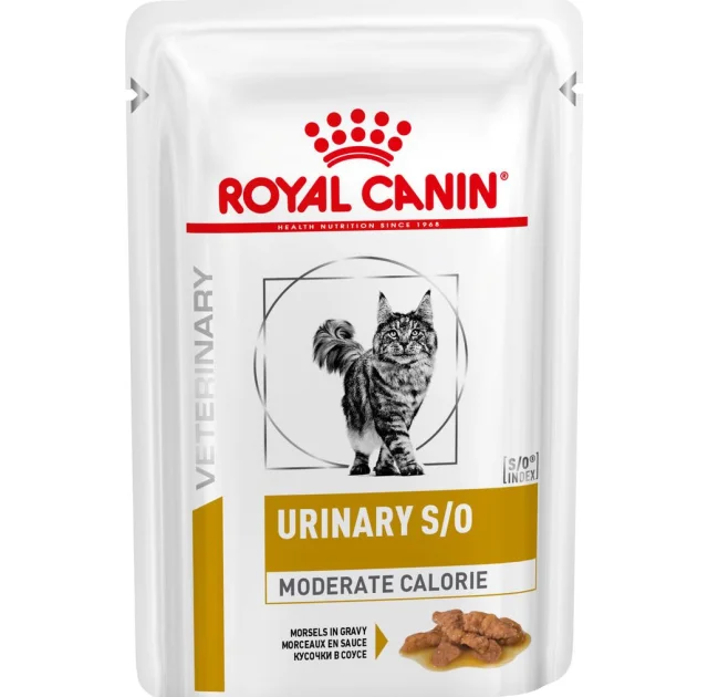 Вологий корм Royal Canin Urinary S / O Moderate Calorie при сечокам'яній хворобі у котів, шматочки в соусі, 85 г