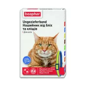 Нашийник Beaphar проти бліх та кліщів для котів, синьо-жовтий, 35 см