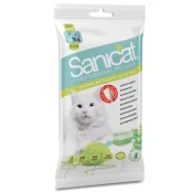 Вологі серветки-рукавиці Sanicat Aloe Vera для котів, з ароматом алое вера, 4 шт