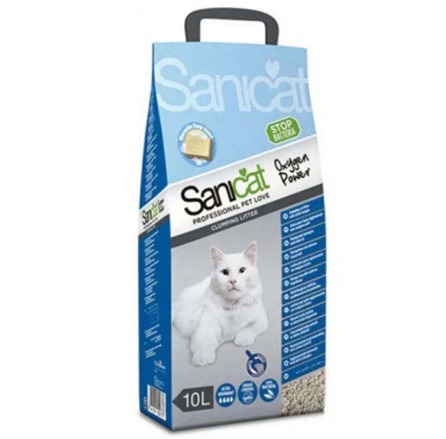 Грудкуючий наповнювач Sanicat Clean Oxygen для котячого туалету з ароматом марсельського мила, 10 л (6,2 кг)