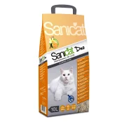 Комкующийся наполнитель Saniсat Clumping Duo для кошачьих туалетов с ароматом ванили и мандарина, 10 л (8 кг)