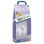 Впитывающий наполнитель Sanicat SuperPlus для кошачьих туалетов с ароматом апельсина и лаванды, 20 л (12,5 кг)