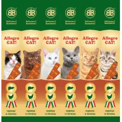 Колбаски B&B Allegro Cat со вкусом курицы и печени, 6 х 5 г