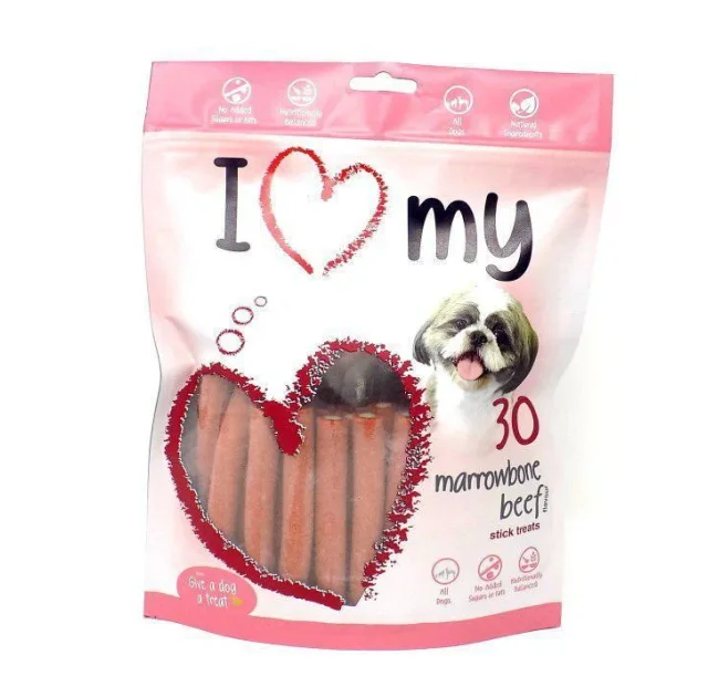 Мясные лакомства I Love My Dog рулетики для щенков и собак, со вкусом говядины 600 г, 30 шт