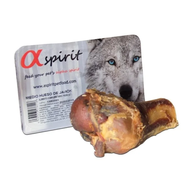 Жувальна кістка половинка Alpha Spirit Ham Bone Half для дорослих собак, 16 - 17 см