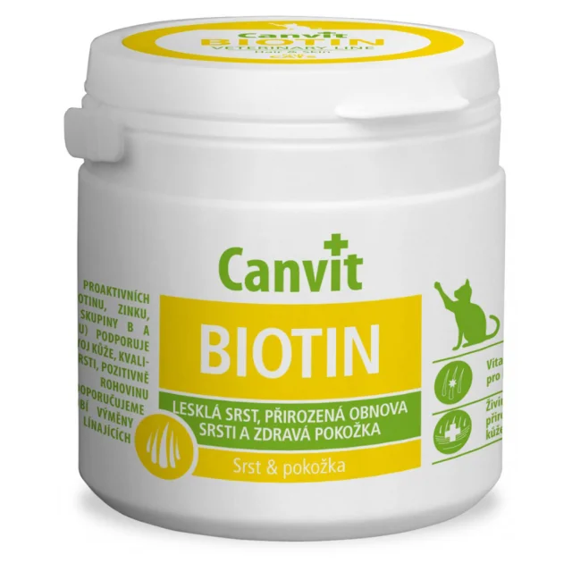 Витаминная добавка Canvit Biotin for Cats для укрепление иммунной системы для кошек, 100 г