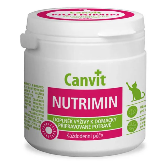 Витаминная добавка Canvit Nutrimin for Cats для улучшения пищеварения для котов, 150 г