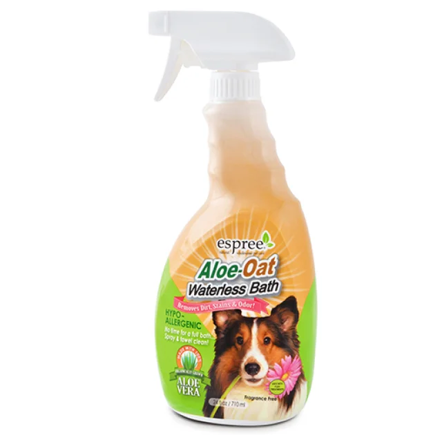 Гіпоалергенний спрей Espree Aloe Oat для експрес очищення чутливої ​​шкіри та вовни для собак, 710 мл