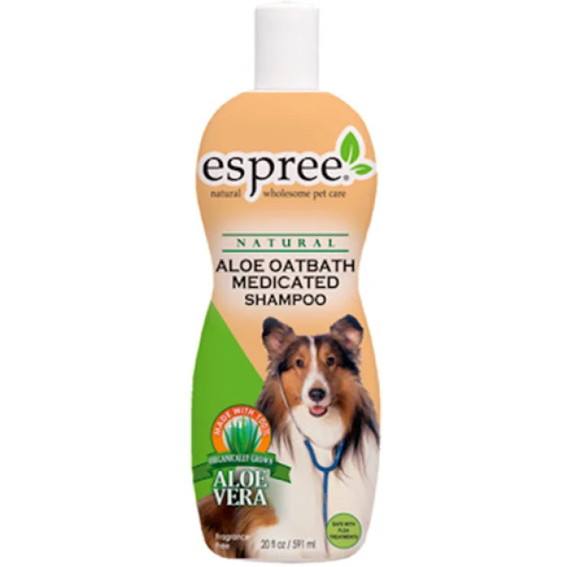 Шампунь Espree Aloe Oatbath Medicated с протеинами овса и алоэ вера для проблемной кожи у собак, 355 мл
