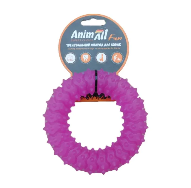 Игрушка AnimAll Fun кольцо с шипами, фиолетовый, 12 см