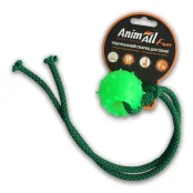 Іграшка AnimAll Fun куля з канатом, зелена, 8 см Іграшка AnimAll Fun куля з канатом, зелена, 8 см