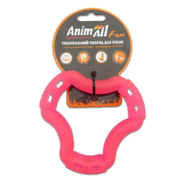 Игрушка AnimAll Fun кольцо 6 сторон, коралловое, 12 см