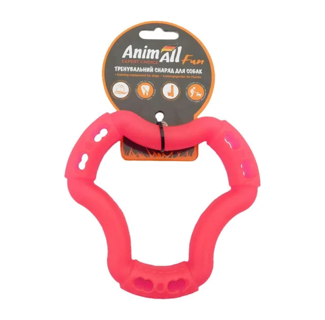 Игрушка AnimAll Fun кольцо 6 сторон, коралловое, 15 см