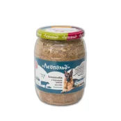 Консерва Леопольд готовый обед для собак с телятиной и рыбой, 720 г