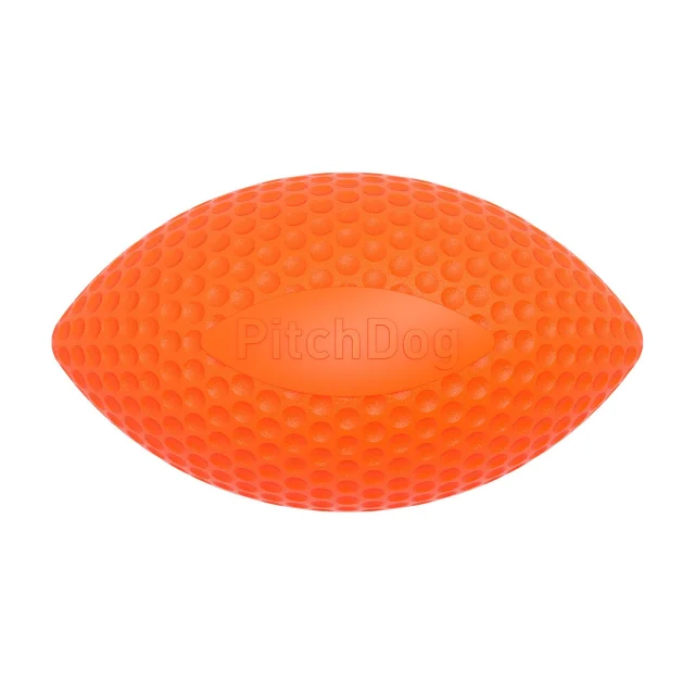 Ігровий м'яч для апортировки PitchDog для собак, 15×9 см, помаранчевий