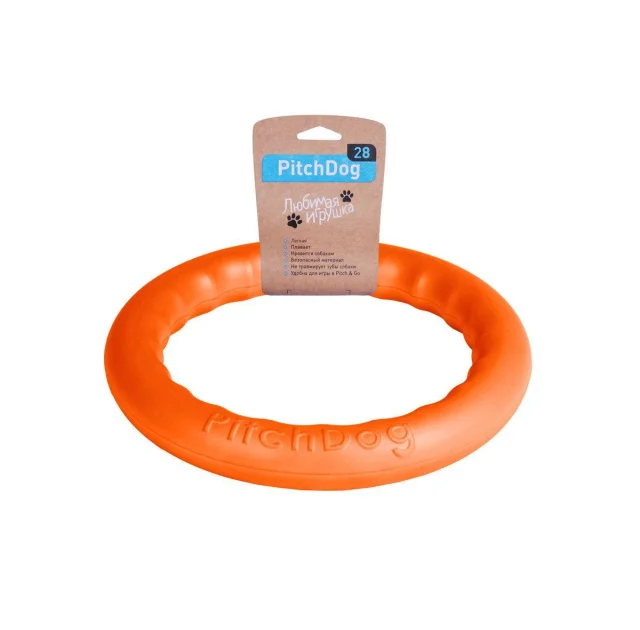 Кольцо для апортировки PitchDog, оранжевое, диаметр - 28 см