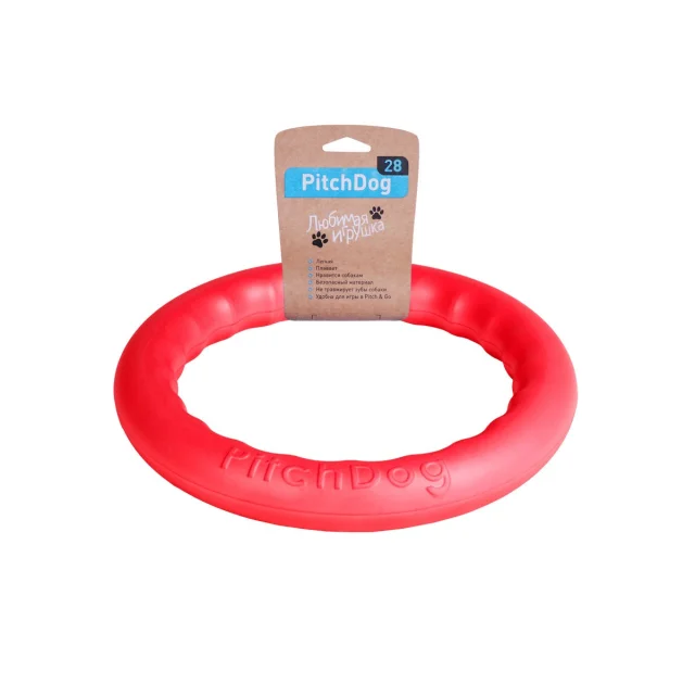 Кольцо для апортировки PitchDog, розовое, диаметр - 28 см