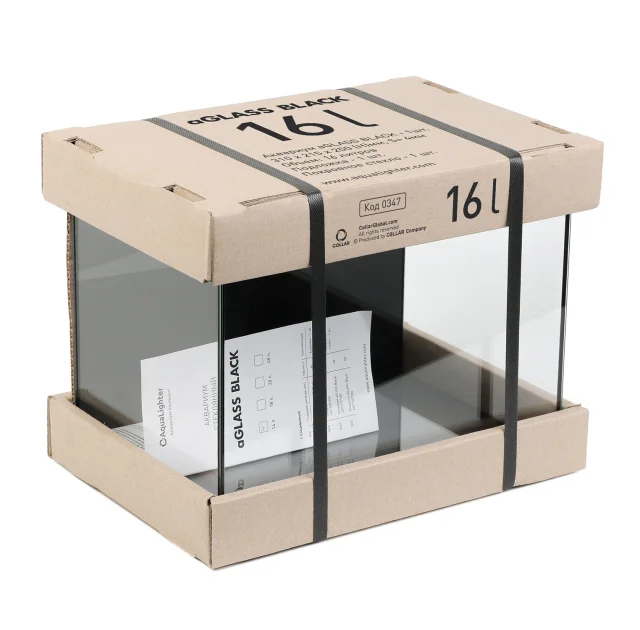 Аквариум aGlass Black, 16 л, 31x21.5x25 см