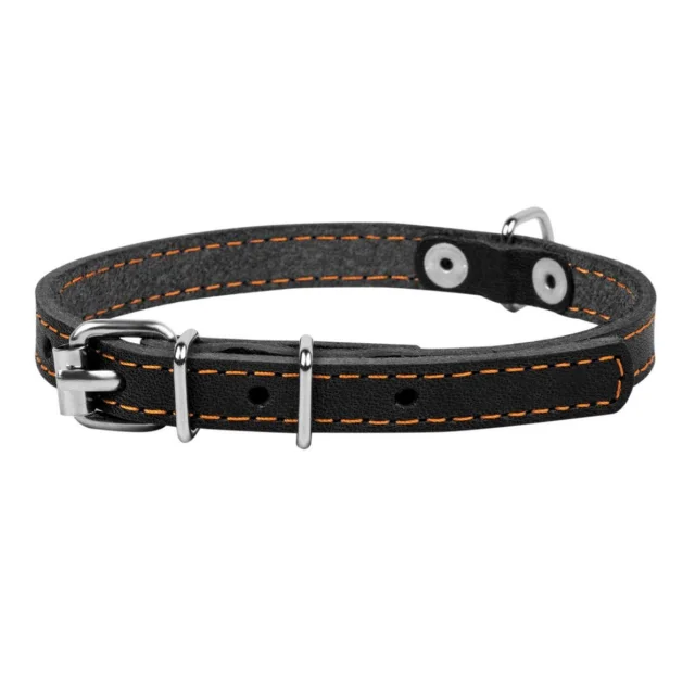 Нашийник одинарний для собак 10 мм, 22-30 см, чорний
