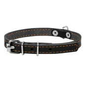 Ошейник одинарный для собак 12 мм, 24-32 см, черный