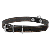 Нашийник одинарний для собак 20 мм, 32-40 см, чорний