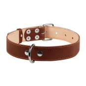 Нашийник подвійний для собак 45 мм, 56-68 см, коричневий