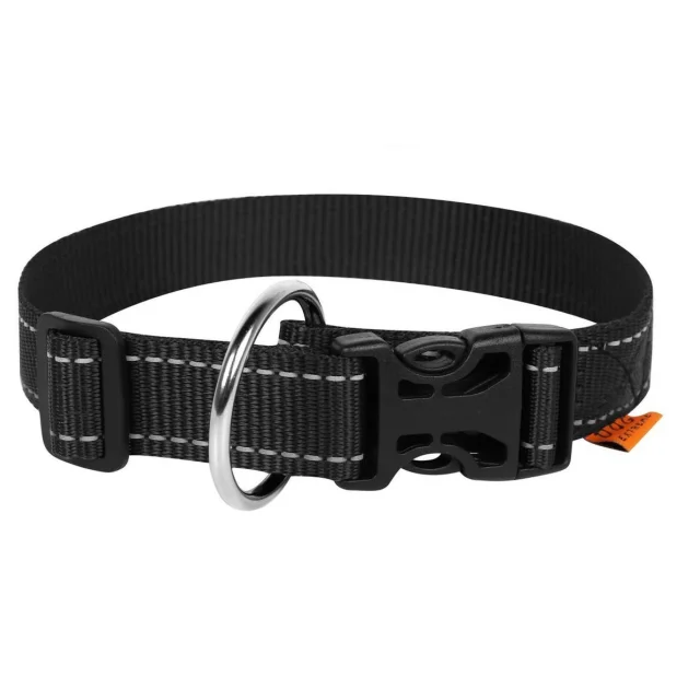 Нейлоновый ошейник Dog Extreme для собак, регулируемый, 20 мм, 25-40 см, черный