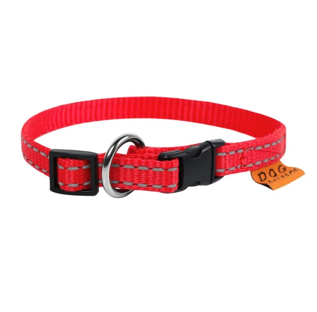 Нейлоновый ошейник Dog Extreme для собак, регулируемый, 10 мм, 20-30 см, красный