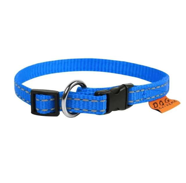 Нейлоновый ошейник Dog Extreme для собак, регулируемый, 15 мм, 23-35 см, голубой