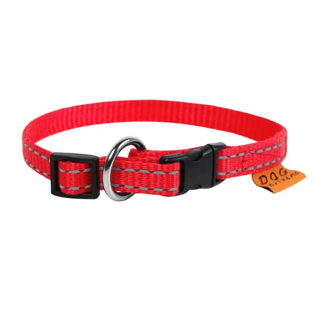 Нейлоновый ошейник Dog Extreme для собак, регулируемый, 15 мм, 23-35 см, красный