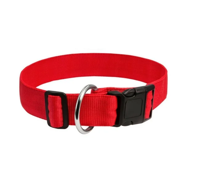 Нейлоновый ошейник Dog Extreme для собак, регулируемый,  30 мм, 35-58 см, красный