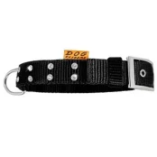 Нейлоновий нашийник Dog Extreme зі стразами для собак 40 мм, 46-58см, чорний